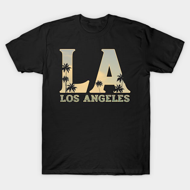 Los Angeles LA California Gift T-Shirt by paola.illustrations